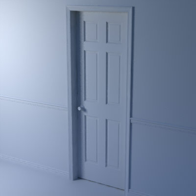 3d door nob trim - Door with nob and trim by Naceman